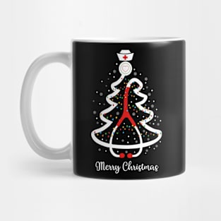 Christmas Nurse Christmas Stethoscope Tree For Nurses Women Mug